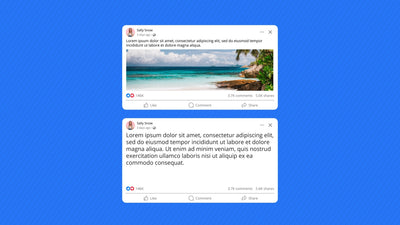 Social Media Post Feed Influencer Picture Text Animated Cards
