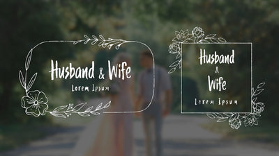Wedding Title Hand Drawn Beautiful Screen Romantic Love 01