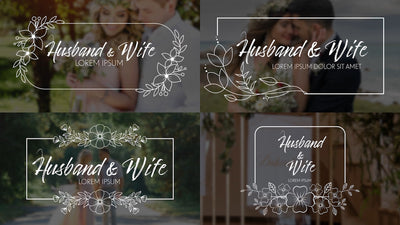 Wedding Title Hand Drawn Beautiful Screen Romantic Love 05