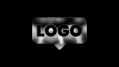 Rough Metal Text Scratch Realistic Metalic Logo Reveal