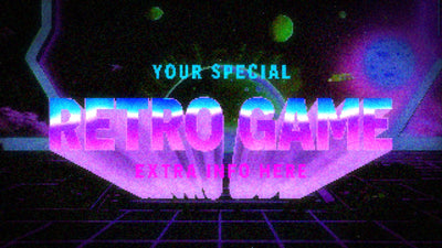 Retro Game VHS Look Title Intro