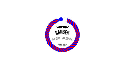 Barber Shop Trim Moustache Animated Clean Emblem Sign Title Intro