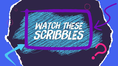 Scribble Paper Tear Drawings Fun Colorful Title 06