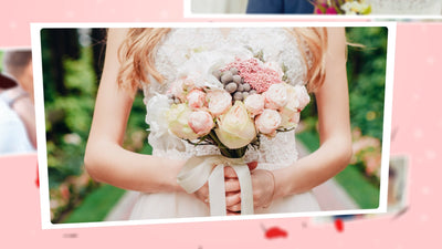 Romantic Wedding Celebration Particles Leaf Couple Love Slideshow