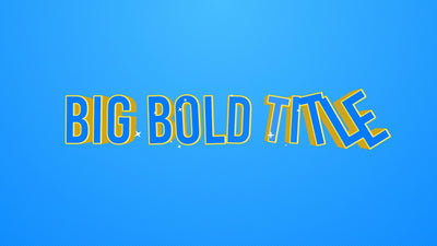 Big Bold Text Stars Sparkle Shine Title Intro