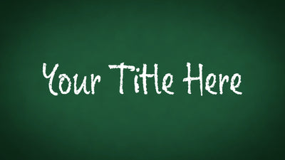 Chalkboard School Green Chalk Handwriting TItle Intro
