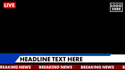 Full Screen Live News Overlay Variation 01
