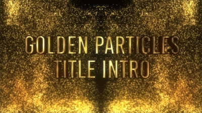 Golden Text Gold Particles Shiny Rich Title Intro