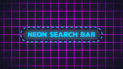 Neon Glowing Lines Search Bar Text Title Intro