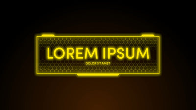 HUD Sci-Fi Futuristic Animated Title Emblem Neon Solo 09