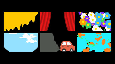 Kid Child Playful Animated Drawing Transition Bundle