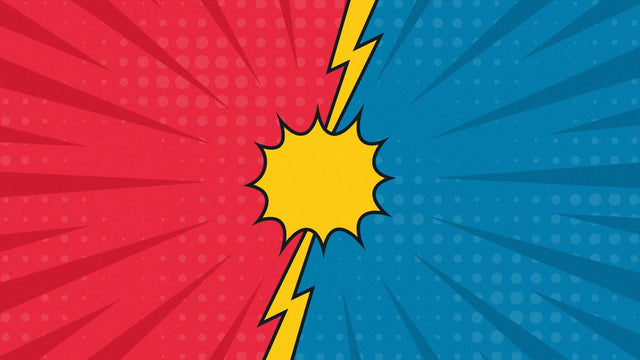 Versus Cartoon Fight VS Battle Blue Red Animated Background 01