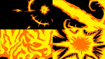 Hand Drawn Fire Element Transition Smooth Anime Epic Pack