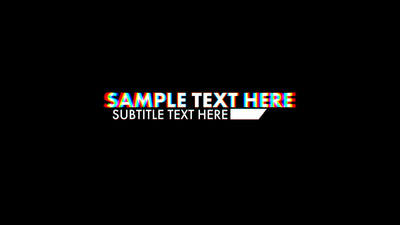 RGB Echo Glitch Lower Third Title Variation 03