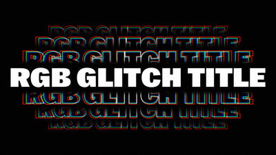 Urban Glitch RGB Noise Modern Text Title Intro Kinetic Typography