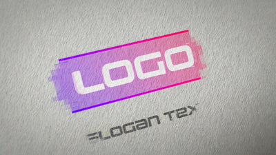 Glitch Block Reveal Matrix Style Paper Texture Logo Reveal