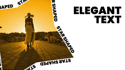 Fancy Elegant Shape See Through Modern Text