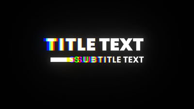 RGB Glitch Delay Echo Effect Modern Trendy Title Intro