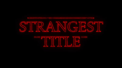 Strangest Title Horror Title Intro