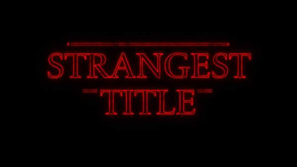 Strangest Title Horror Title Intro