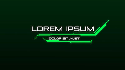 HUD Sci-Fi Futuristic Animated Title Emblem Neon Solo 04