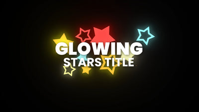 Glowing Colorful Shapes Fun Exotic Text Title