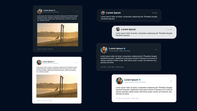 Social Media Post Feed Influencer Picture Text Animated Cards