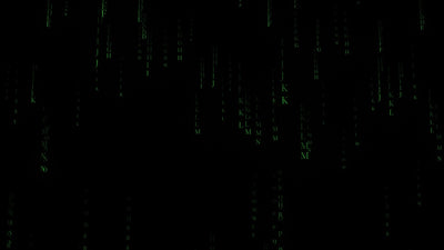 Matrix Letter Rain Digital Glitch Computer Hack Background