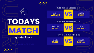 Sport Cafe Match Finals Calendar Schedule Intro Opener Overview