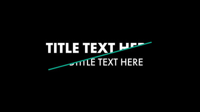 Regular Title Intro Text Lower Third Variation 01