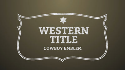 Cowboy Sign Title Intro Emblem Wild West