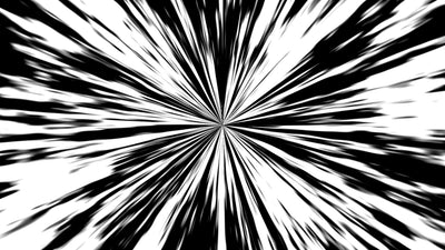 Speed Warp Space Travel Fast Portal Black White Animated Background