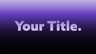 Simple Fade White on Black Clean Title Intro