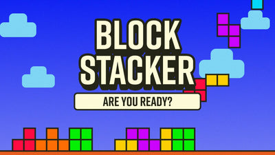 Block Puzzle Game Shape Colors Retro Title Intro