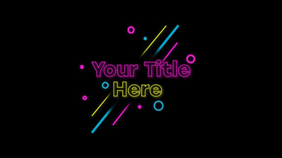 Neon Glowing Sign Text Light Panel Lower Third Solo 01