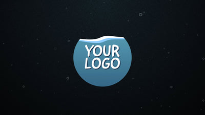 Water Filling Bubbles Text Logo Reveal