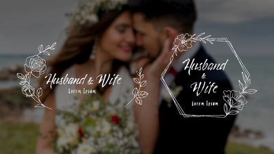 Wedding Title Hand Drawn Beautiful Screen Romantic Love 02