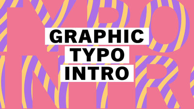 Kinetic Typo Graphic Modern Wavy Lines Pastel Color Title Intro