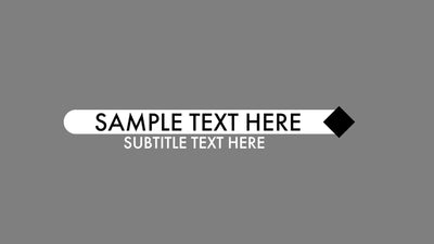 Old School Basic Lower Third Animation Simple Black And White