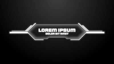 HUD Sci-Fi Futuristic Animated Title Emblem Neon Solo 07