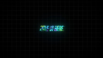 Glitch Grid Multiple Lines Cyber Colorful Text Title Intro