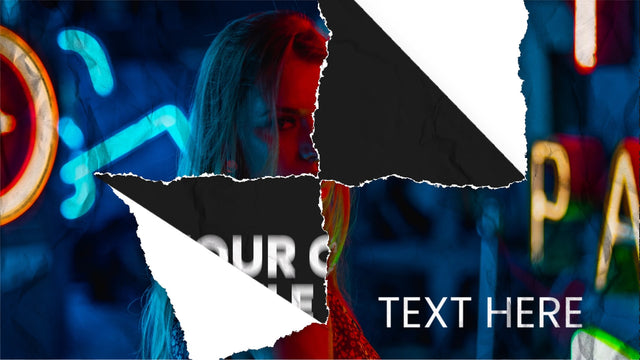 Paper Tear Urban Grunge Transition Slideshow Rip Open Opener
