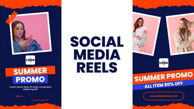 Ripped Paper Effect Social Media Reels Story Promo Grid