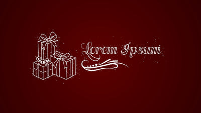 Holiday Festive Glitter Christmas Decoration Title 01