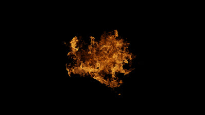 Flame Burning Hot Top View Fire 02