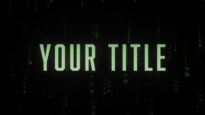 Matrix Letter Rain Digital Glitch Computer Hack Title Intro