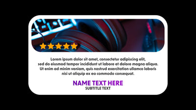 Testimonial Review Rating Panel Infographic Gradient 04
