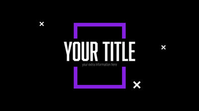 Design Square Modern Text Crosses Title Intro