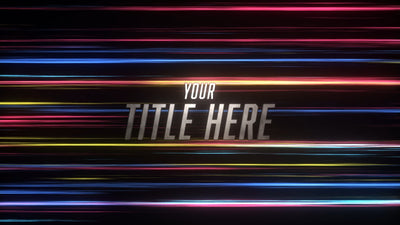 Fast Horizontal Lines Colored Speed Text Title Intro