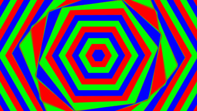 Trippy Fast RGB Hexagon Shaped Tunnel Effect Background